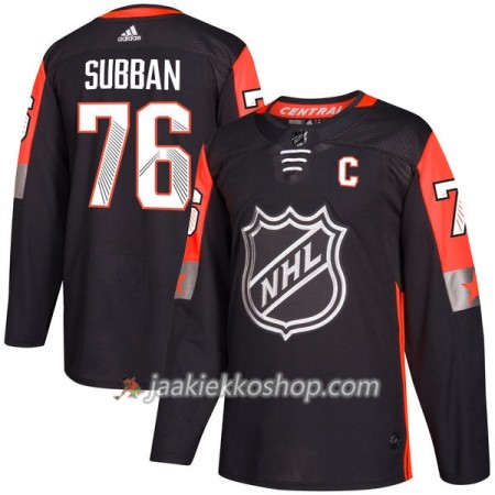 Miehille NHL Nashville Predators Pelipaita Subban 76 2018 NHL All-Star Adidas Musta Authentic